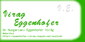 virag eggenhofer business card